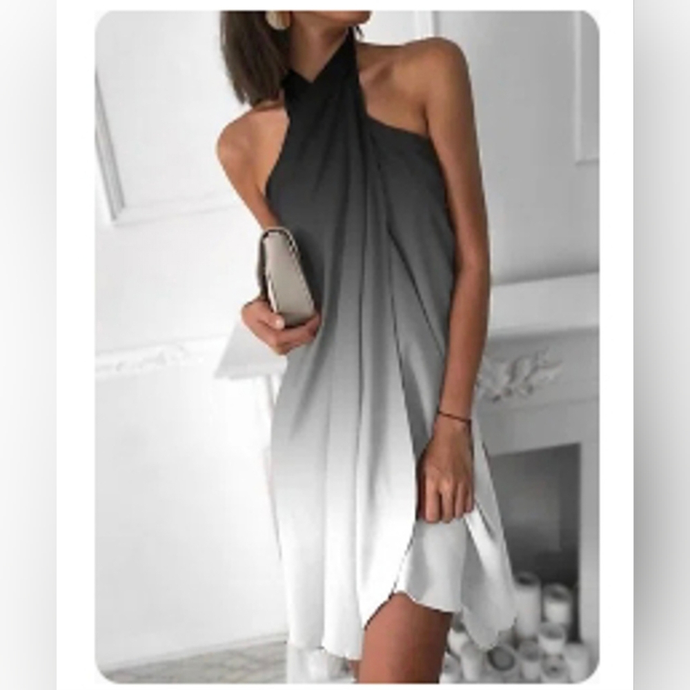 NWT Sexy Ombre Halter Dress Size 18